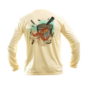 Angry Lobster Long Sleeve Unisex Performance Tee