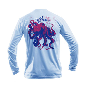 Red Octo Long Sleeve Performance Tee