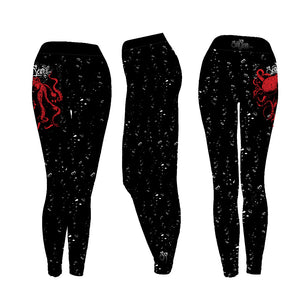 Red  Octo Performance Leggings
