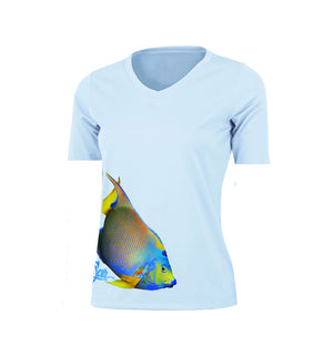 Angelfish (Side Wrap) Short Sleeve V-Neck Performance Tee