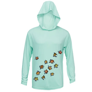 Baby Sea Turtles Youth Long Sleeve Performance Hoody