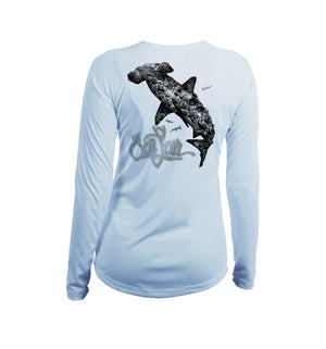 Hammerhead Coral Long Sleeve V-Neck Performance Tee