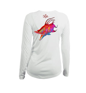 Glow Hog Long Sleeve V-Neck Performance Tee