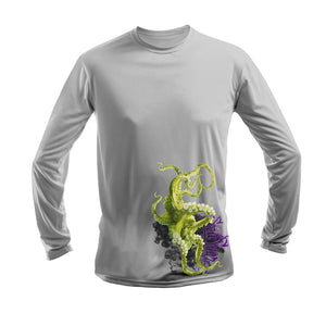 Green Octo Long Sleeve Performance Tee