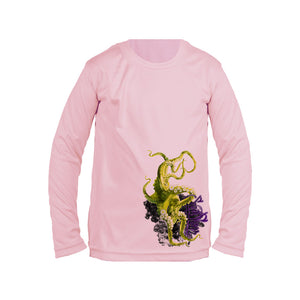 Green Octo Long Sleeve Toddler Performance Tee