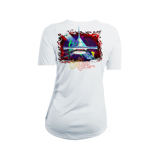 Hammerhead Dive Flag Short Sleeve V-Neck Performance Tee