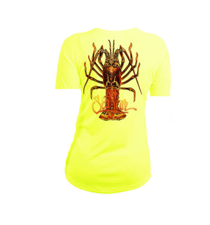 Large Lobster Short Sleeve V-Neck Performance Tee