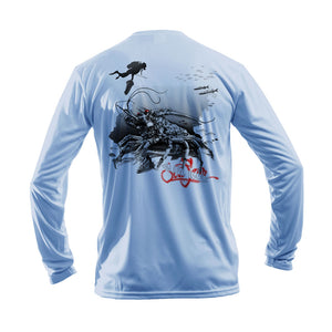 Lobster Coral Long Sleeve Performance Tee