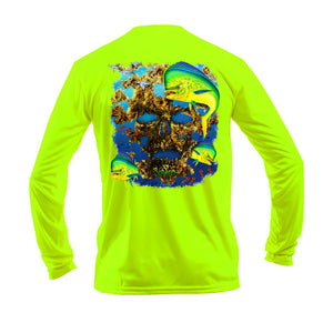 Mahi Skull Long Sleeve Performance Tee