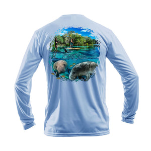 Manatee Paddleboard Long Sleeve Performance Tee