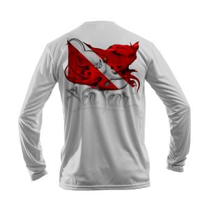 Octo Dive Flag Long Sleeve Performance Tee