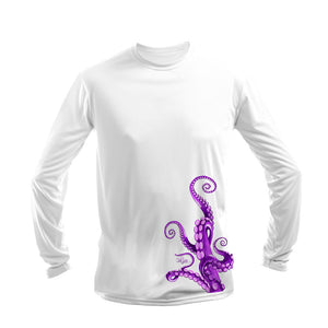 Octo Legs Purple Long Sleeve Performance Tee