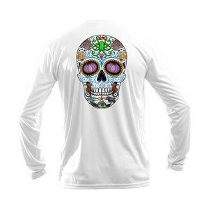 Sugar Skull Long Sleeve Performance Tee