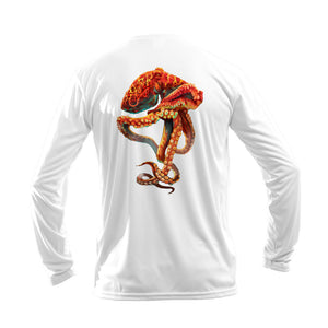 Orange Octo Long Sleeve Performance Tee