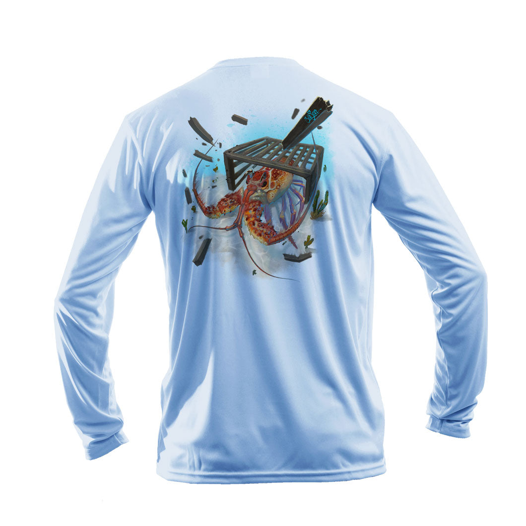 Angry Lobster Long Sleeve Unisex Performance Tee