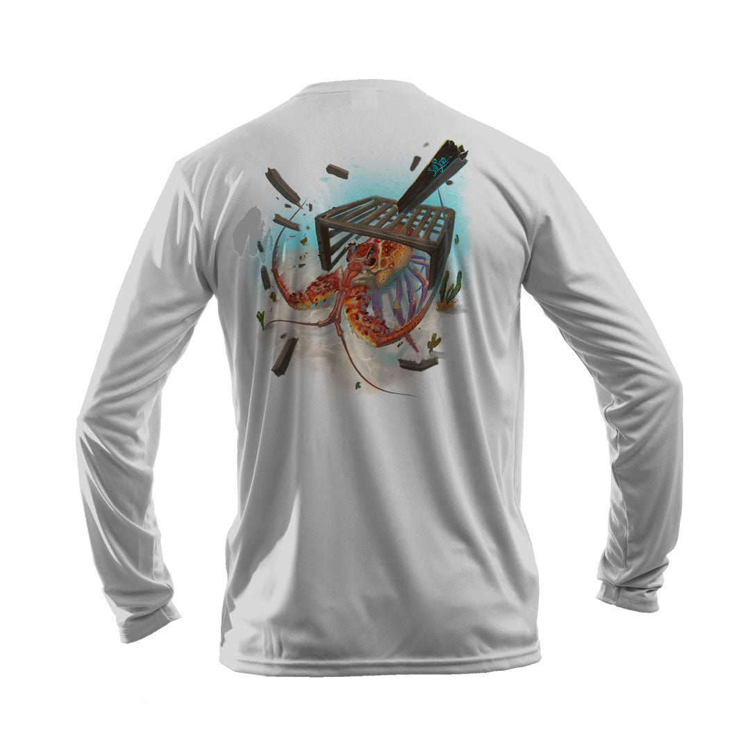 Angry Lobster Long Sleeve Unisex Performance Tee