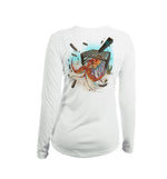 Angry Lobster  Long Sleeve V-Neck Performance Tee