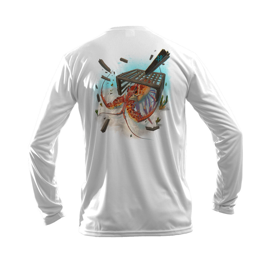 Angry Lobster Long Sleeve Unisex Performance Tee
