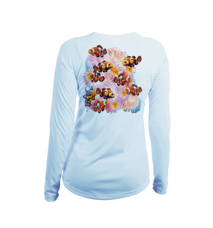 Clown Reef Long Sleeve V-Neck Performance Tee