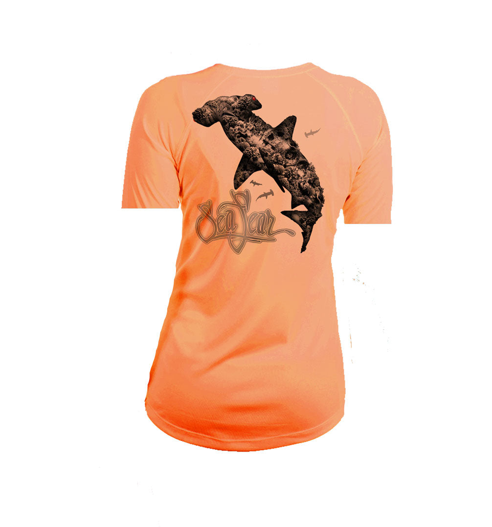 Hammerhead Coral V-Neck Performance Tee