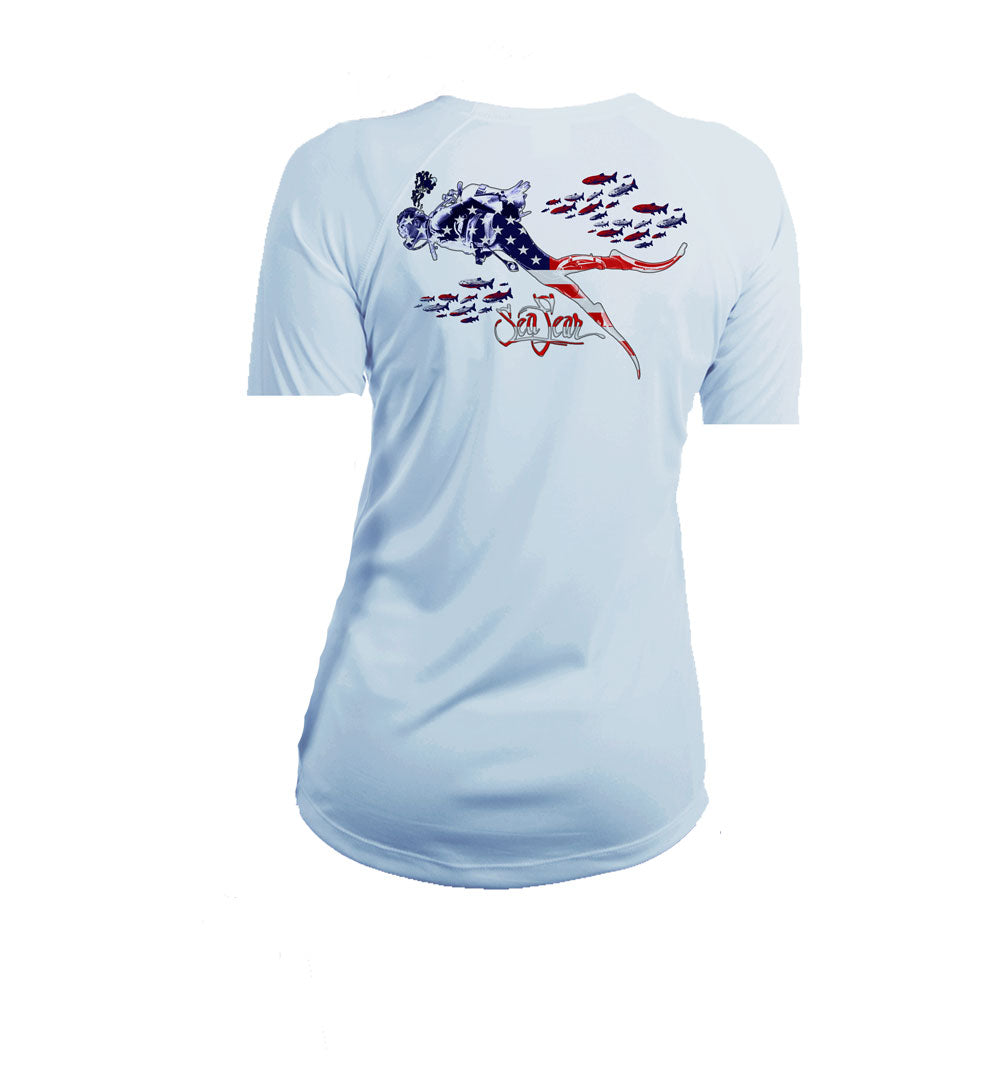 Diver US V-Neck Performance Tee