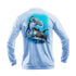 Dual Hammerheads Long Sleeve Performance Tee – back view – Sea Fear UPF 50+ apparel