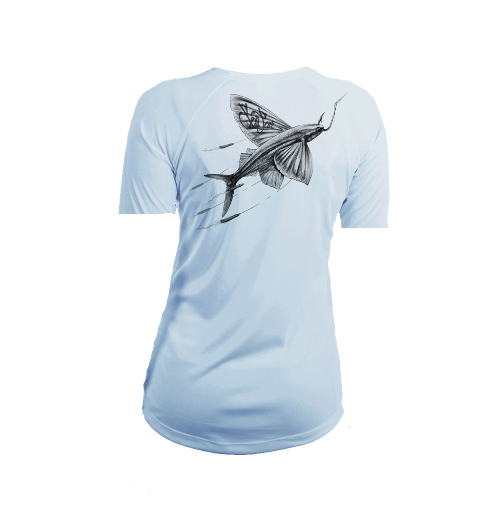 Flying Fish Long Sleeve V-Neck Performance Tee