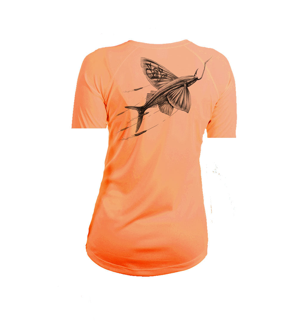 Flying Fish Long Sleeve V-Neck Performance Tee