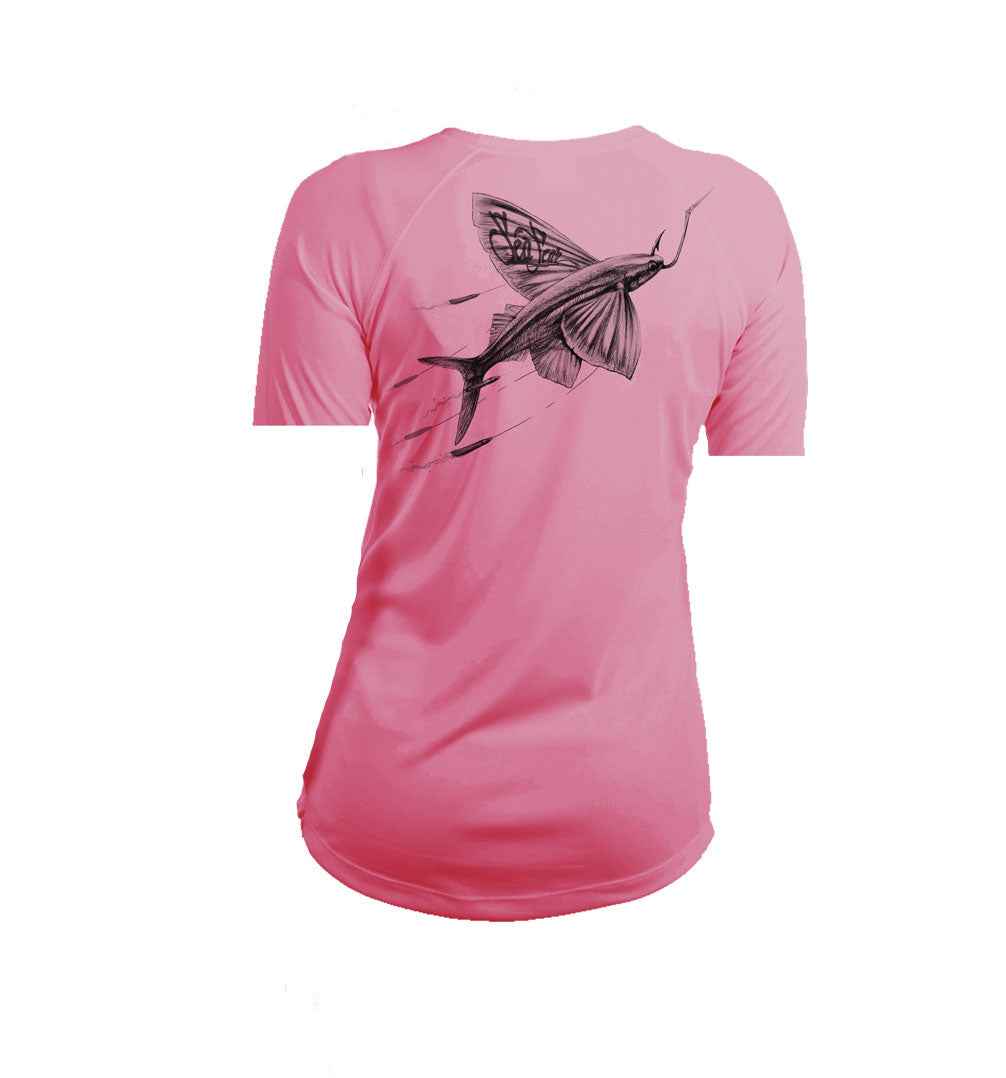 Flying Fish Long Sleeve V-Neck Performance Tee