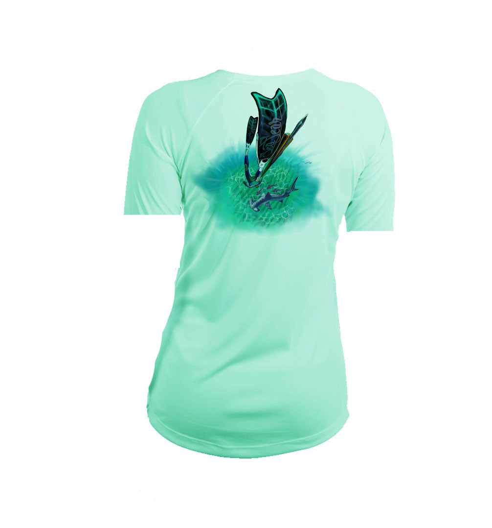 Free Diver V-Neck Performance Tee
