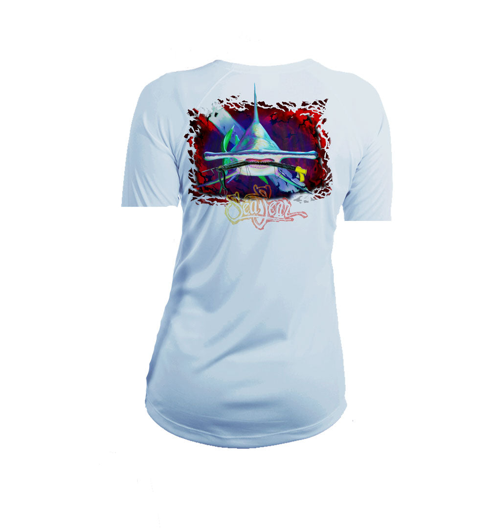 Hammerhead Dive Flag V-Neck Performance Tee