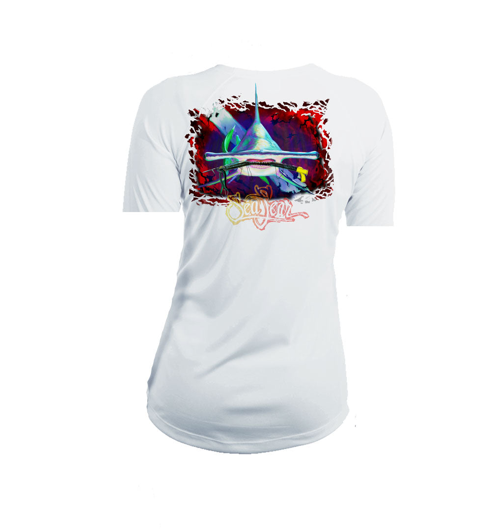 Hammerhead Dive Flag V-Neck Performance Tee