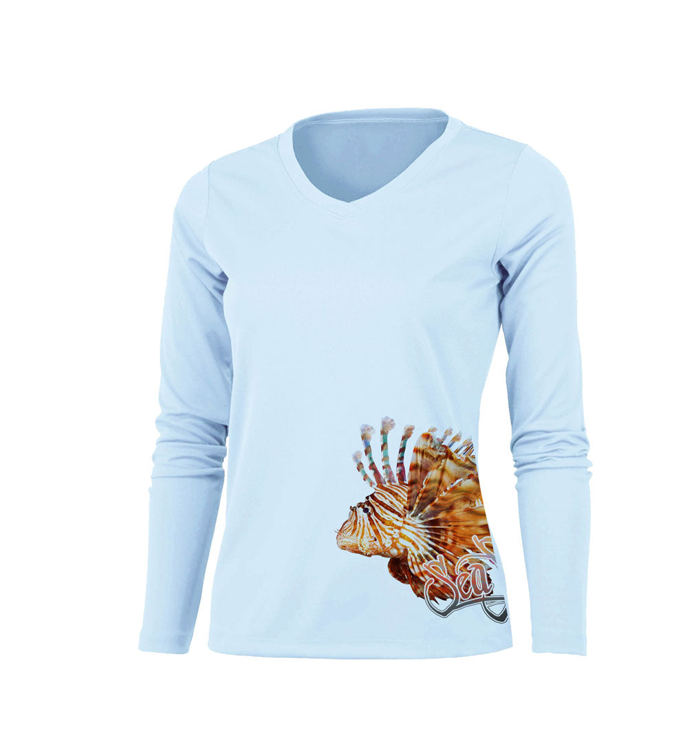 Lionfish V-Neck Performance Tee