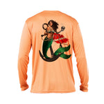 Mermaid Anchor Long Sleeve Unisex Performance Tee