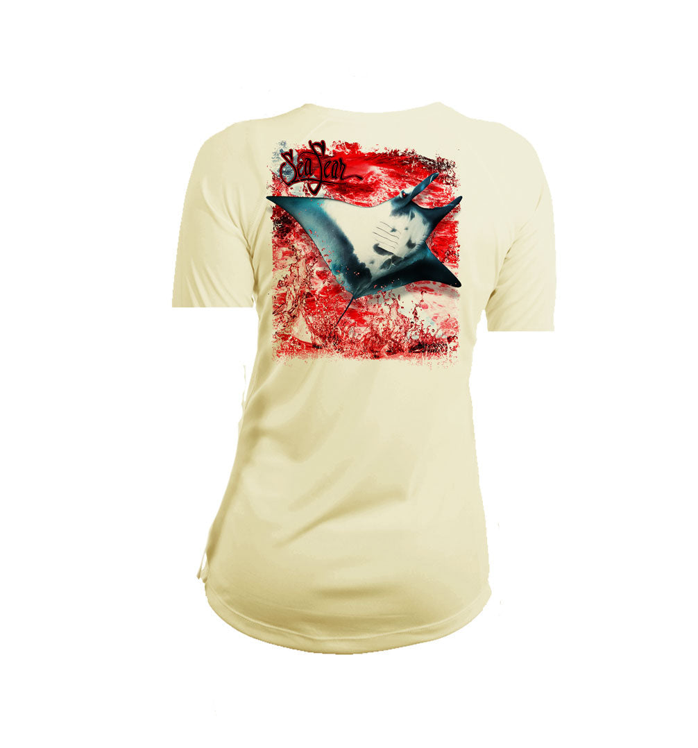 Manta Ray Long Sleeve V-Neck Performance Tee