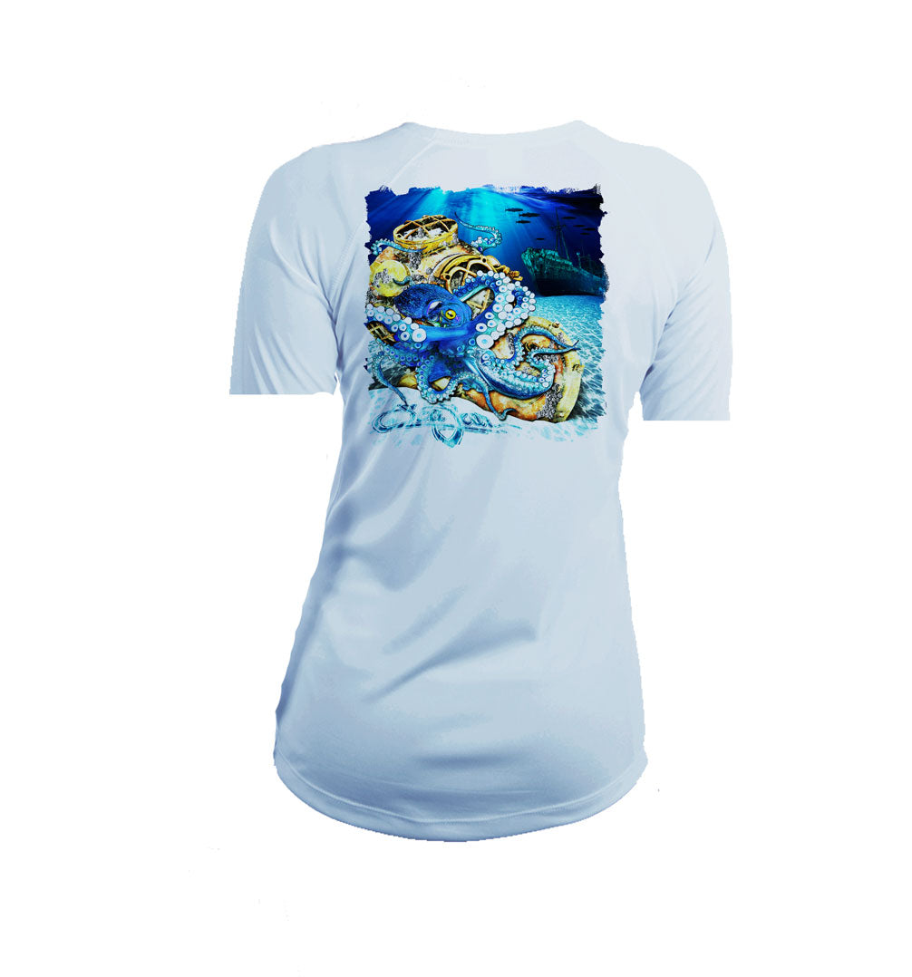 Octo Dive Helmet V-Neck Performance Tee