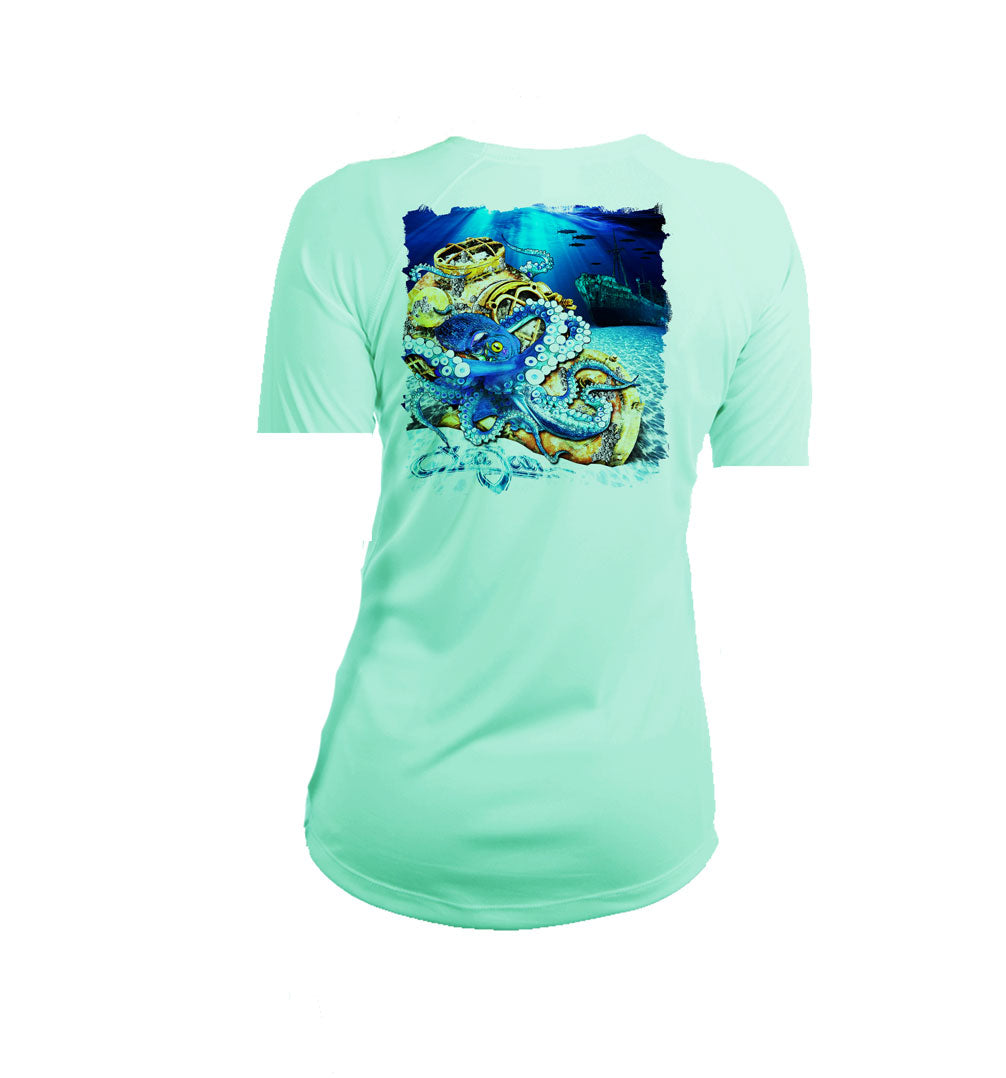 Octo Dive Helmet V-Neck Performance Tee