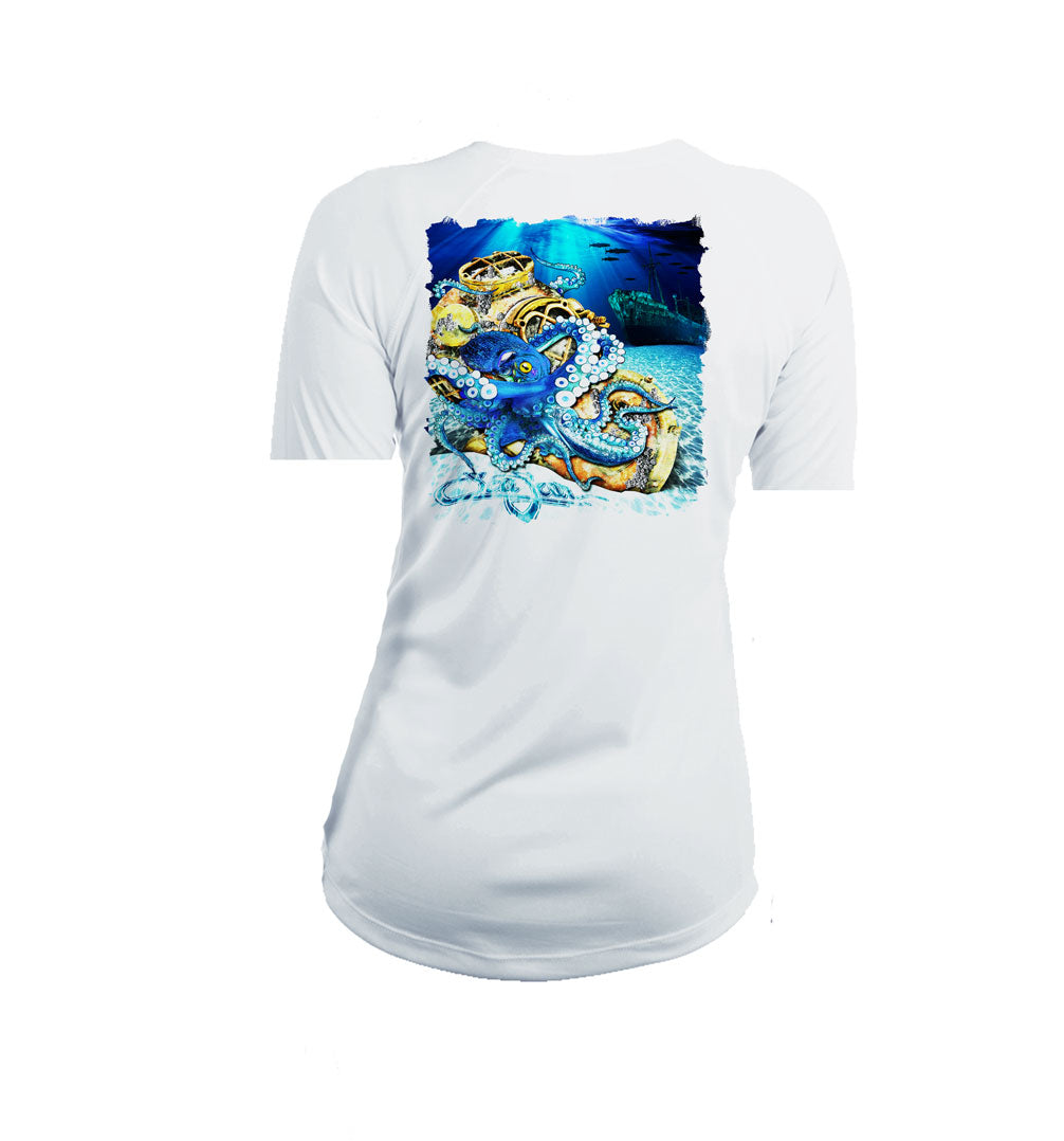 Octo Dive Helmet V-Neck Performance Tee