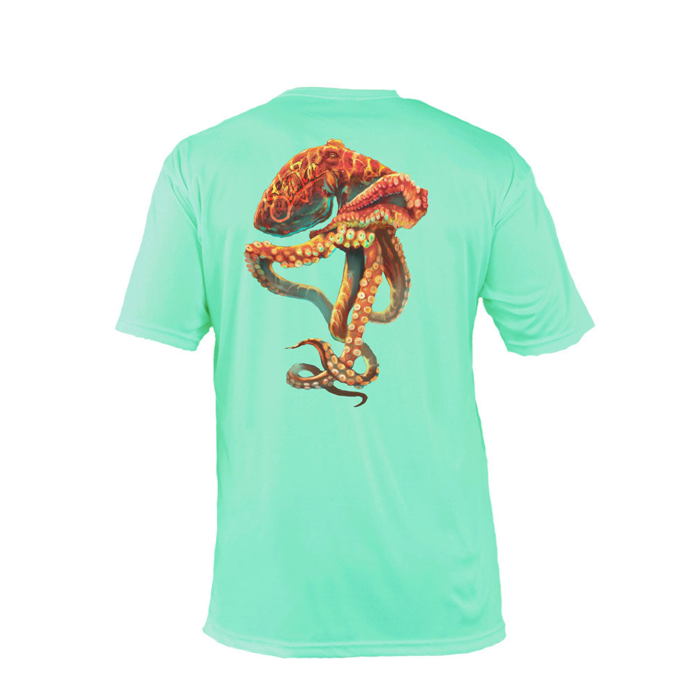 Orange Octopus Performance Tee