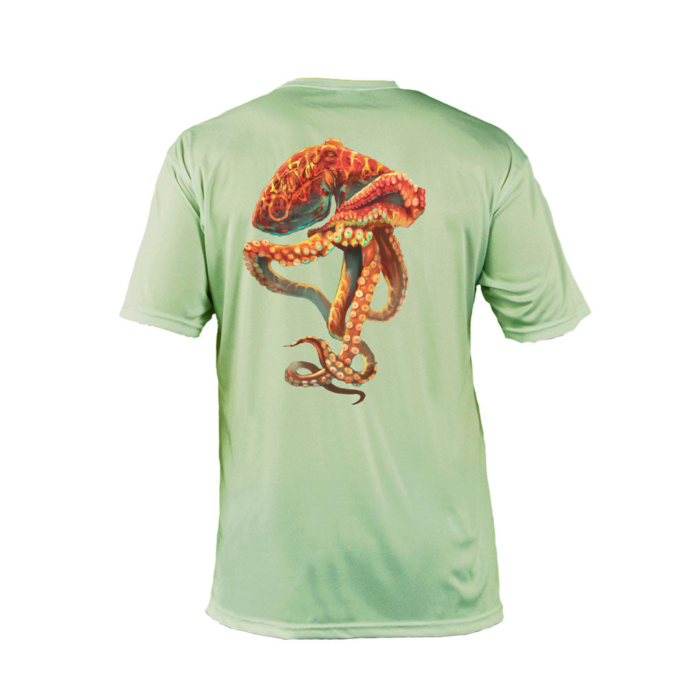 Orange Octopus Performance Tee