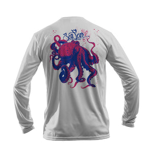 Red Octo Long Sleeve Performance Tee