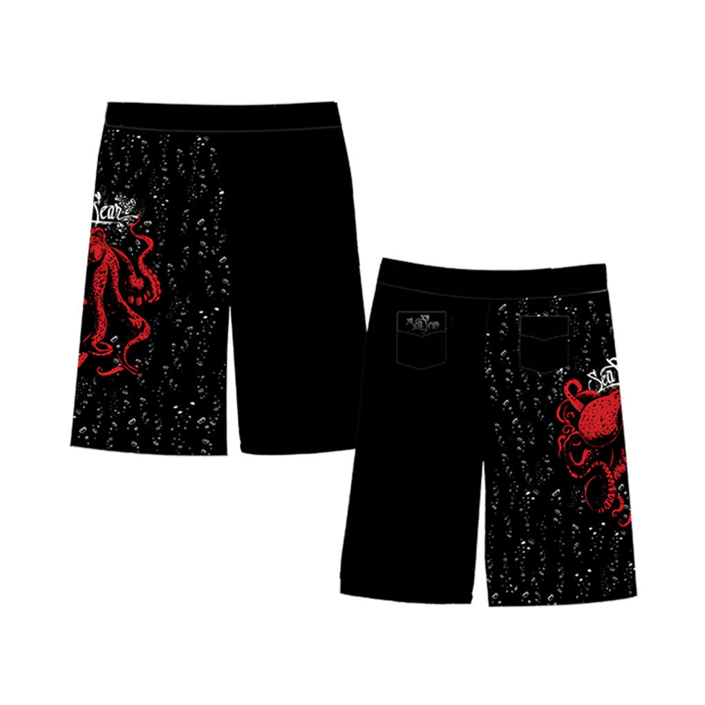 Red Octopus Board Shorts