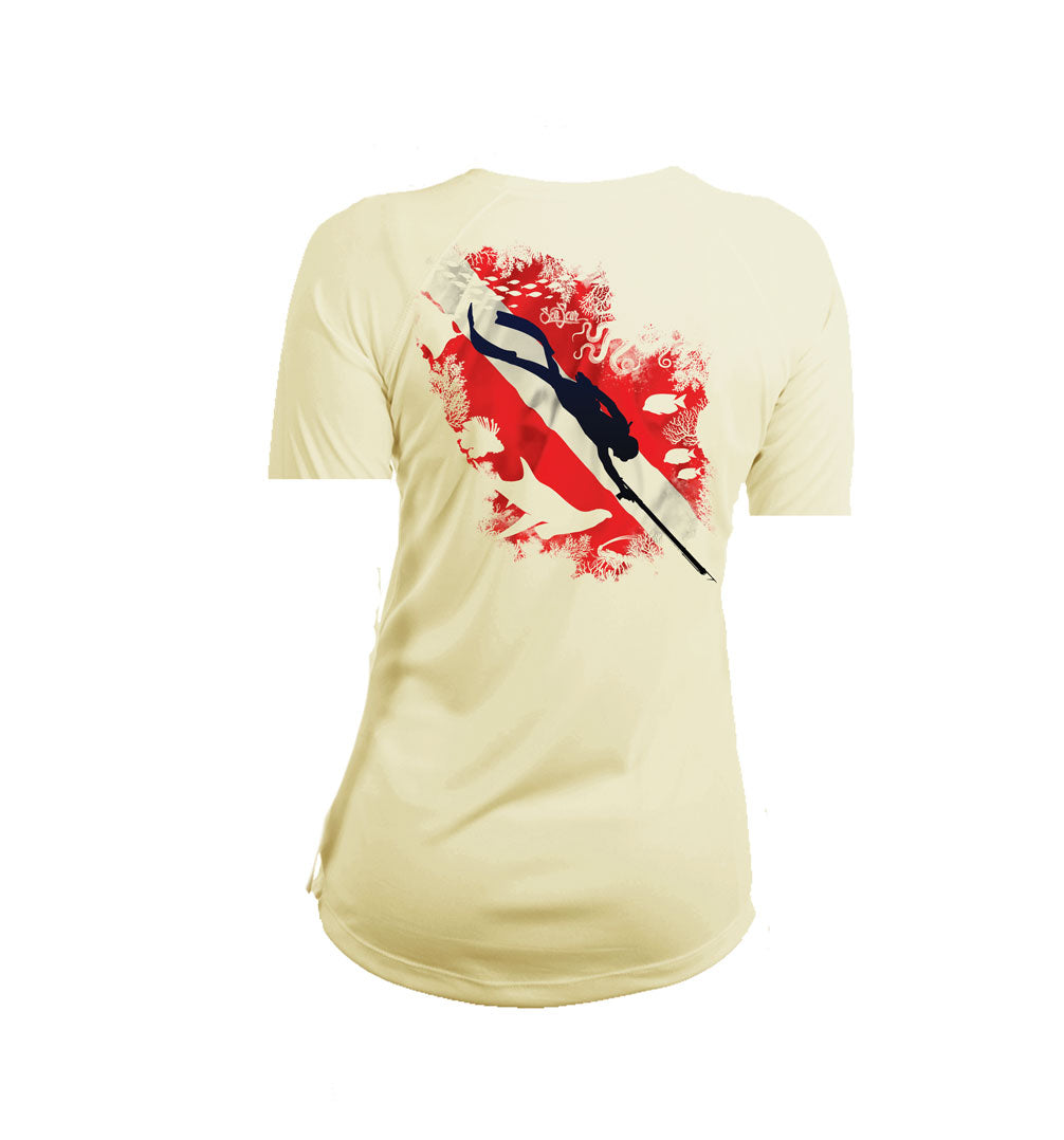 Reef Diver Long Sleeve V-Neck Performance Tee