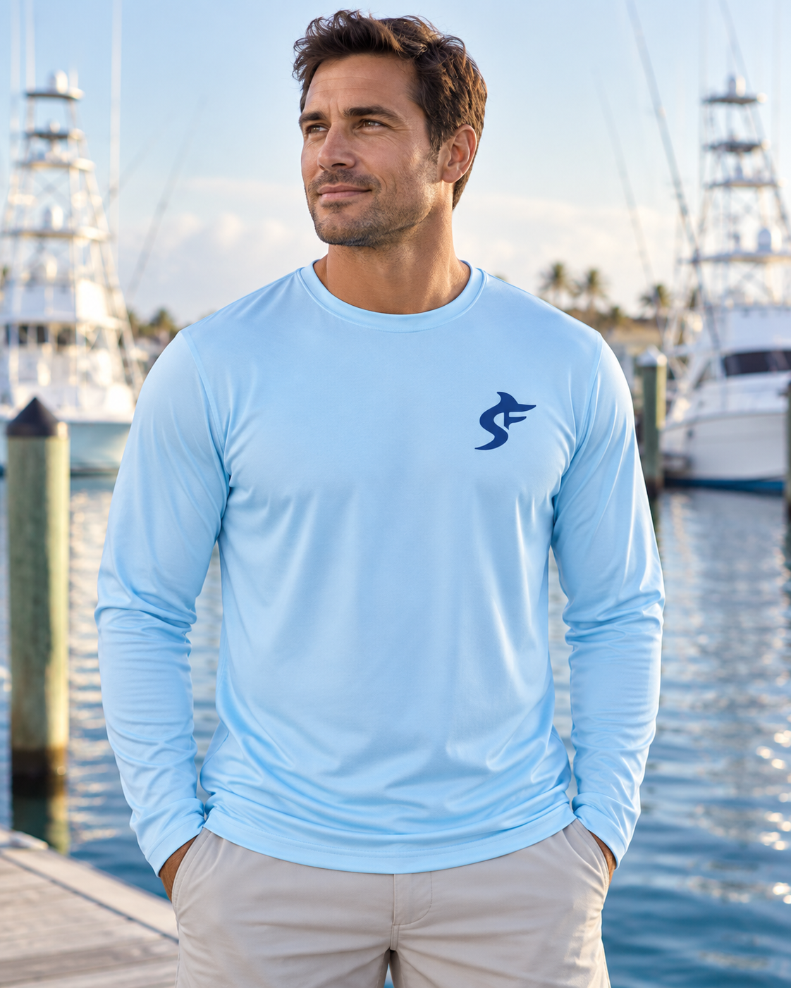 Sea Fear Logo Long Sleeve Performance Tee