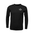 Red Octopus Long Sleeve Performance Tee in Black – print detail close-up – Sea Fear UPF 50+ apparel