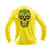 Sugar Skull Long Sleeve Performance Tee in Neon Yellow – Sea Fear UPF 50+ apparel