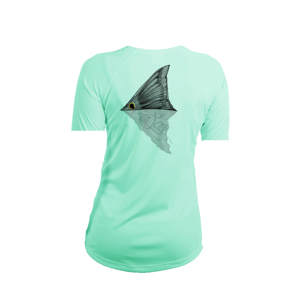 Tailing Redfish V-Neck Performance Tee