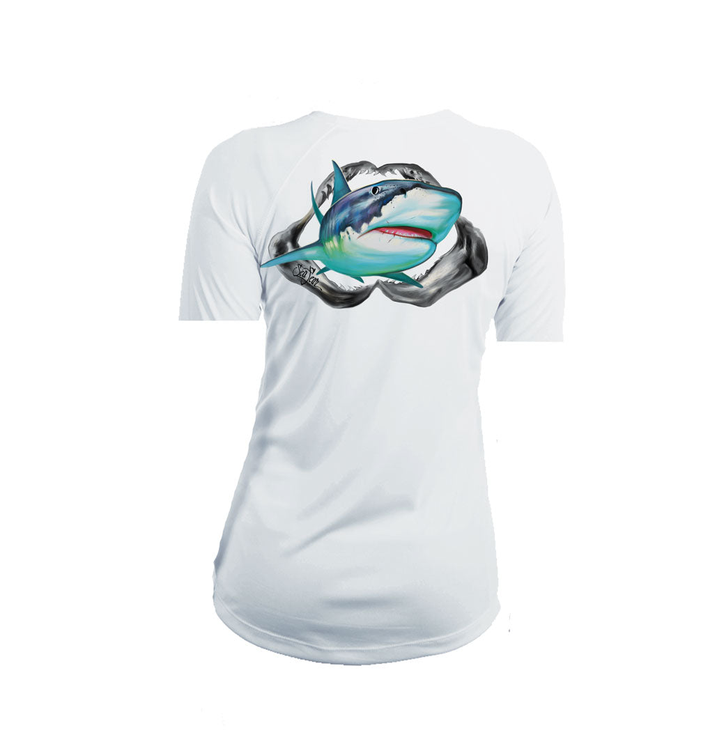 Tiger Shark V-Neck Performance Tee