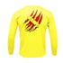 Torn Flag Long Sleeve Performance Tee in Neon Yellow – Sea Fear UPF 50+ apparel