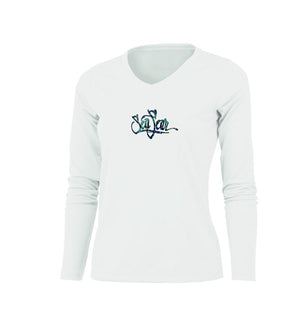 Tribal Ray  Long Sleeve V-Neck Performance Tee